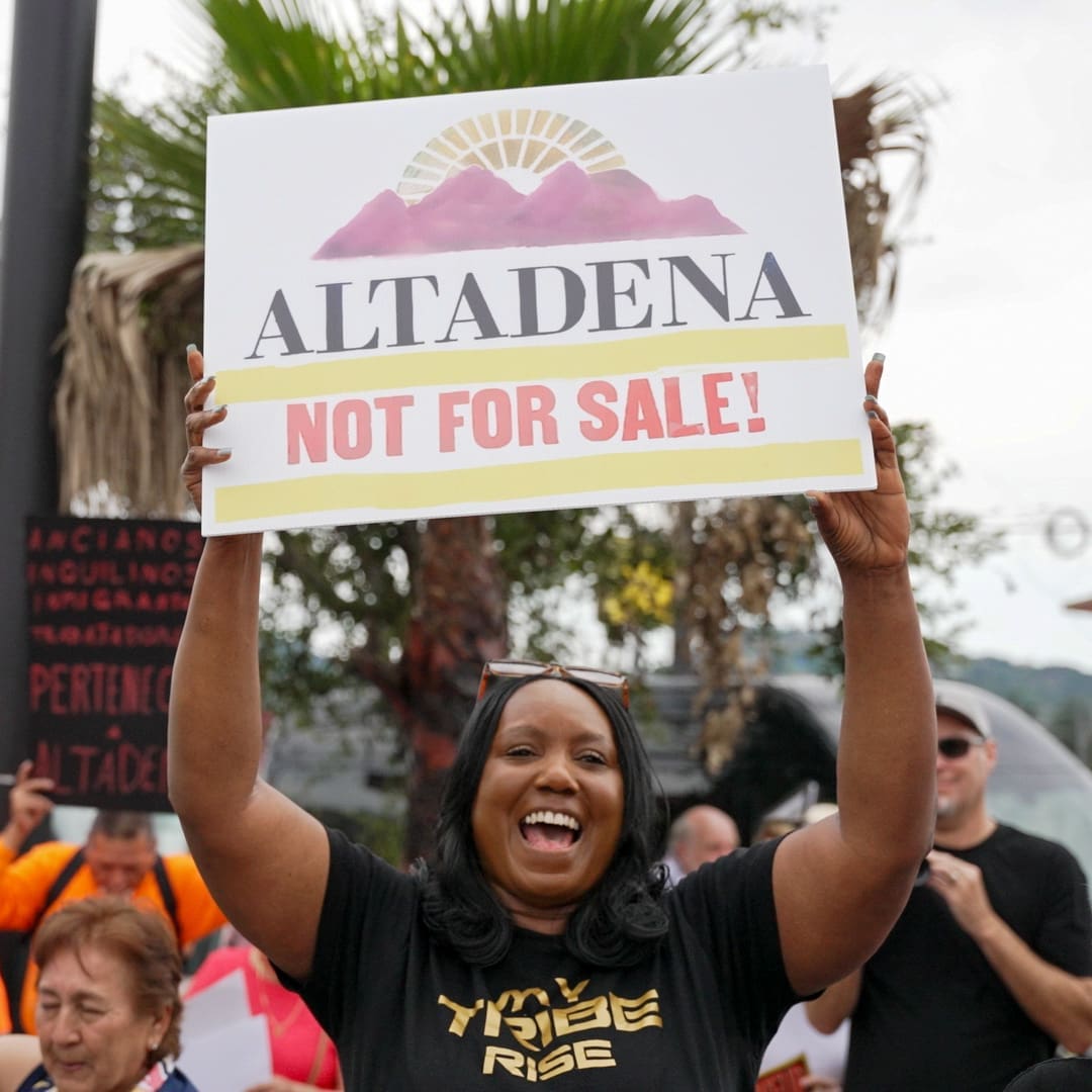 Heavenly at Altadena Not For Sale Rally | Photo credit Zach Marks