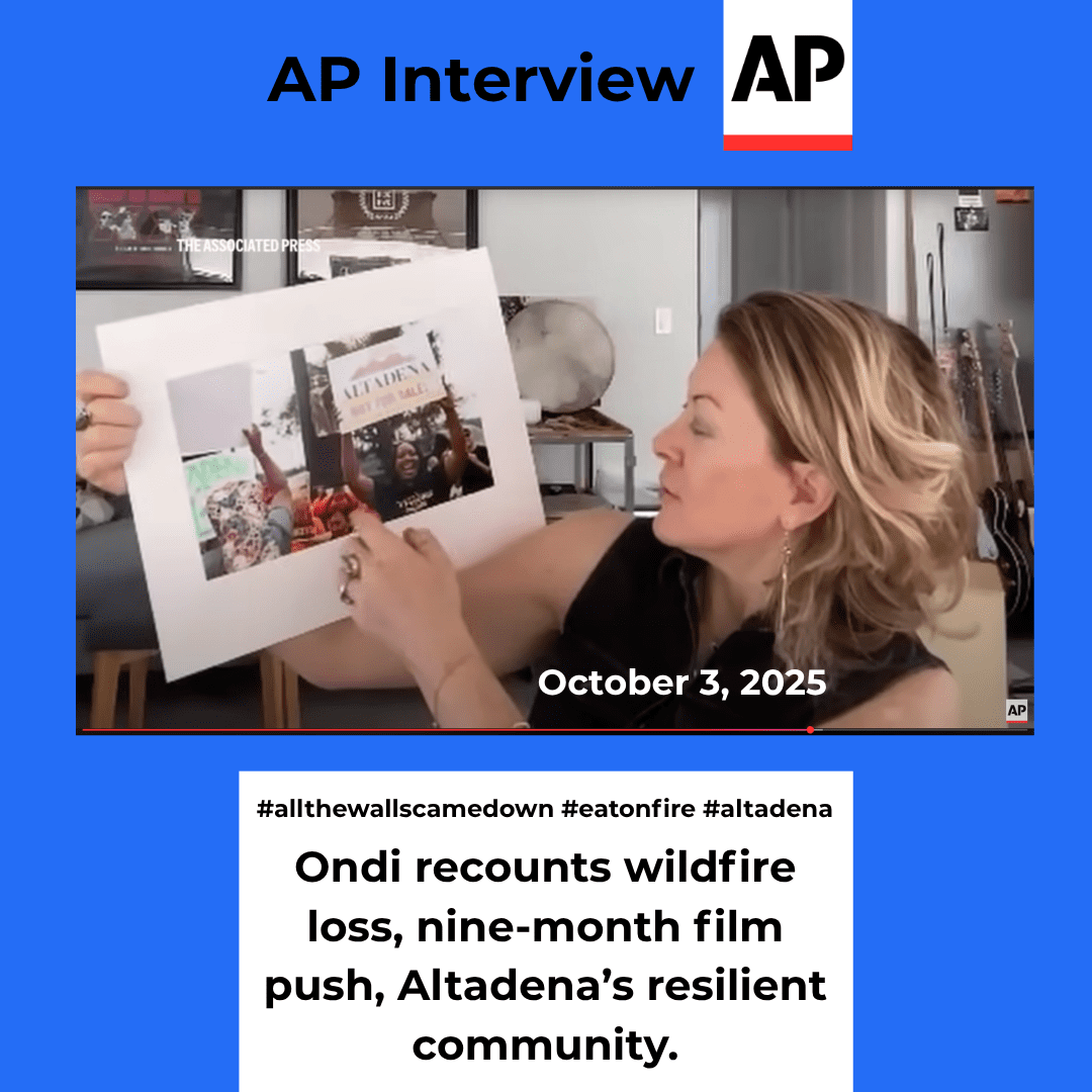 Ondi Timoner recounts her wildfire loss, the making of the All The Wall Came Down, and the resilience of her Altadena Community.