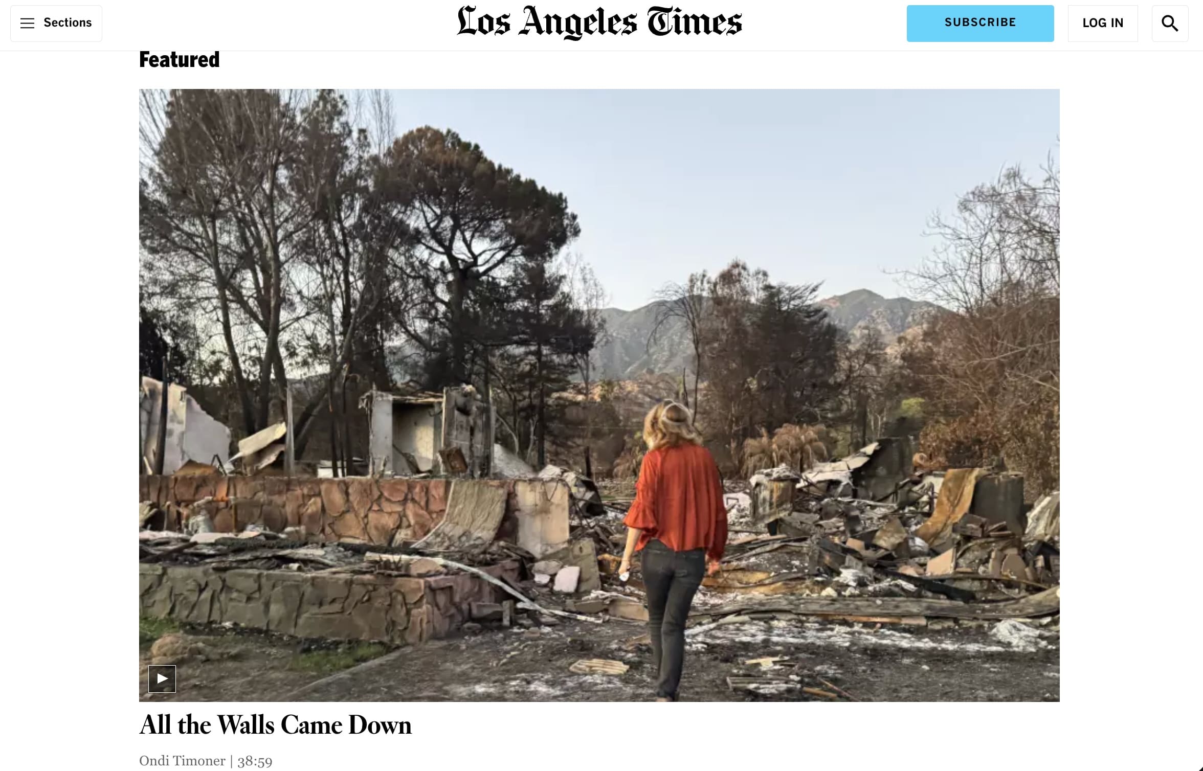 LA Times Showcases ALL THE WALLS CAME DOWN , releasing the films today.